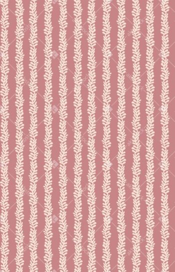 Blush Vine Stripe Seamless Pattern with Soft Handcrafted Botanical Rhythm