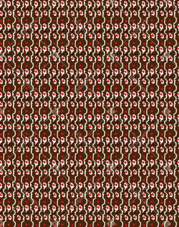Rhythmic Cocoa Dot Stripe Seamless Pattern with Folk Linear Tribal Texture