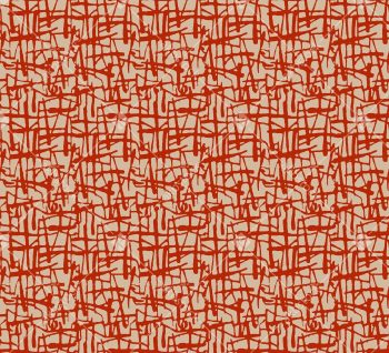 Terracotta Abstract Scribble Seamless Pattern with Hand Drawn Linear Texture