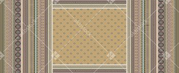 Classic Beige Ethnic Dupatta Design with Paisley Buti and Ornamental Borders