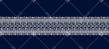 Royal Blue Minimal Border Design with Ornamental Horizontal Border Panel