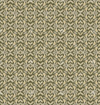 Olive Tribal Ikat Seamless Pattern with Textured Geometric Ethnic Motifs