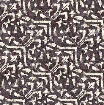 Textured Abstract Geometric Seamless Pattern with Earthy Monochrome Tribal Inspired Forms