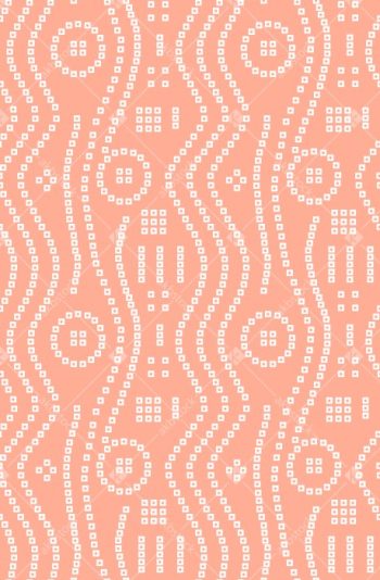 Minimal Ethnic Bandhani Inspired Seamless Pattern with Peach Ground and White Dotted Motifs