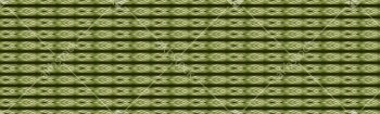 Ikat Stripe Border Pattern with Olive Green Bands and Cream Ethnic Arrow Motifs