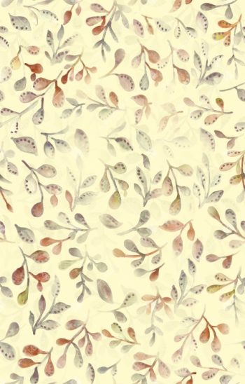 Handmade Watercolor Leafy Seamless Pattern Collection in Soft Pastel Color Variations