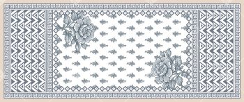 Elegant Grey Floral Dupatta Design with Classical Border and Allover Buti Layout