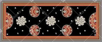 Premium Ethnic Stone Work Dupatta Design on Black Base for Festive Fashion and Boutique Textile Collection