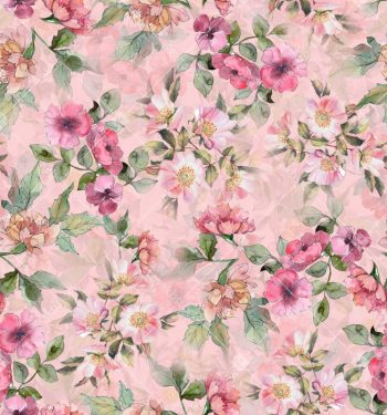 Elegant Watercolor Floral Seamless Pattern Set in Five Premium Colorways - Color 1