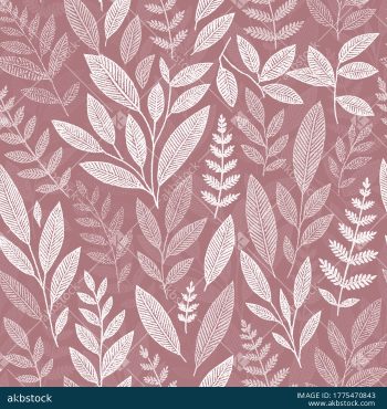 Premium Botanical Leaf Seamless Pattern Collection in Eight Versatile Colorways - Color 5