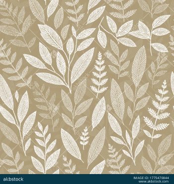 Premium Botanical Leaf Seamless Pattern Collection in Eight Versatile Colorways - Color 6