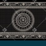 Premium Tribal Medallion warli Border Dupatta Design in Coordinated Ethnic Colorways - Color 1