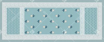 Pastel Buti Border Dupatta in Soft Blue and Blush Pink Colorways - Color 1