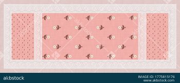 Pastel Buti Border Dupatta in Soft Blue and Blush Pink Colorways - Color 2