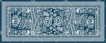 Tribal Story Panel Dupatta in Artisanal Ethnic Colorways - Color 1