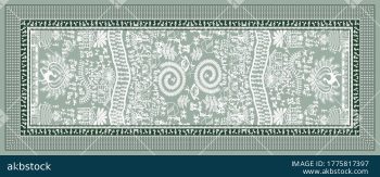 Tribal Story Panel Dupatta in Artisanal Ethnic Colorways - Color 2