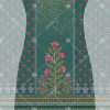 Teal Gulnaar Heritage Kurti Front and Back Panel Design - Color 1