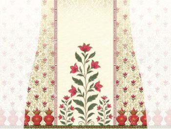 Ivory Gulnaar Heritage Kurti Front Back and Seamless Allover Design - Color 1