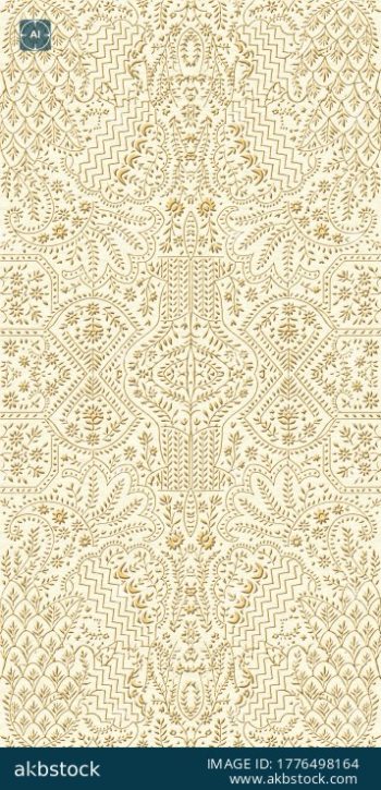 Ivory Gulnaar Heritage Kurti Front Back and Seamless Allover Design - Color 3