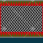 Bold Geometric Ethnic Dupatta Design with Multi Border Layout and Chevron Center