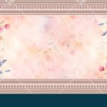 Pastel Floral Watercolor Dupatta Design with Soft Border Frame