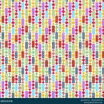 Colorful Geometric Diamond and Rectangle Seamless Pattern - Color 1