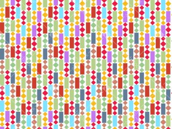 Colorful Geometric Diamond and Rectangle Seamless Pattern - Color 1