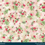 Soft Pink Watercolour Floral Seamless Pattern