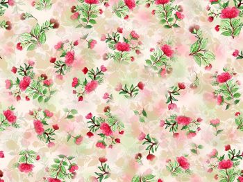 Soft Pink Watercolour Floral Seamless Pattern