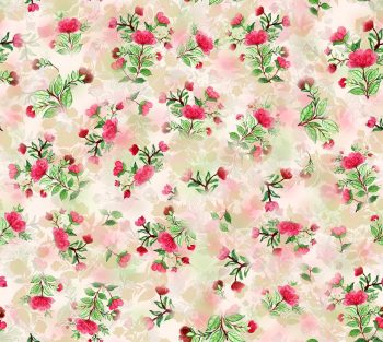 Soft Pink Watercolour Floral Seamless Pattern