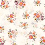Elegant Watercolor Floral Seamless Pattern with Soft Botanical Bouquets - Color 1