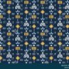 Boho Geometric Seamless Pattern with Abstract Folk Motifs in Earthy Tones - Color 1