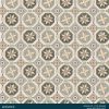 Turquoise Geometric Floral Seamless Pattern with Octagon and Diamond Motifs - Color 3