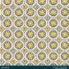 Turquoise Geometric Floral Seamless Pattern with Octagon and Diamond Motifs - Color 4
