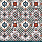 Geometric Floral Diamond Seamless Pattern Set with Three Colorways - Color 1