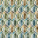 Geometric Hexagon Seamless Pattern Set with Five Earthy Colorways - Color 1
