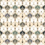 Moroccan Ornamental Geometric Seamless Pattern with 4 Luxury Colorways - Color 1
