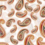 Paisley Seamless Pattern Set with Eight Elegant Colorways - Color 1