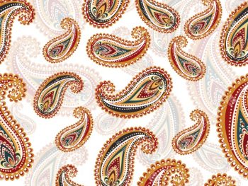 Paisley Seamless Pattern Set with Eight Elegant Colorways - Color 1