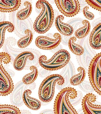 Paisley Seamless Pattern Set with Eight Elegant Colorways - Color 1