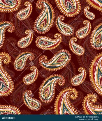 Paisley Seamless Pattern Set with Eight Elegant Colorways - Color 2