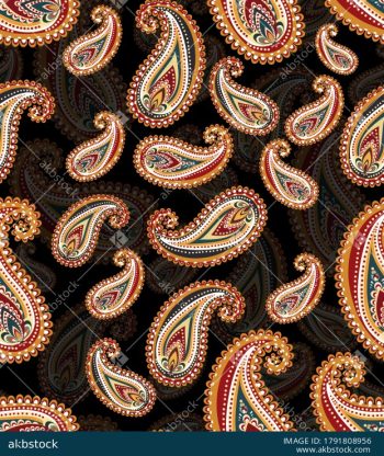 Paisley Seamless Pattern Set with Eight Elegant Colorways - Color 3