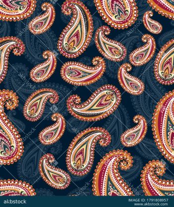 Paisley Seamless Pattern Set with Eight Elegant Colorways - Color 4