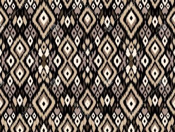 Traditional Ikat Diamond Seamless Pattern Set with Four Coordinated Colorways - Color 1