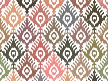 Contemporary Ikat Home Decor Seamless Pattern - Color 1