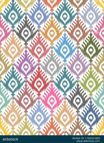 Contemporary Ikat Home Decor Seamless Pattern - Color 2