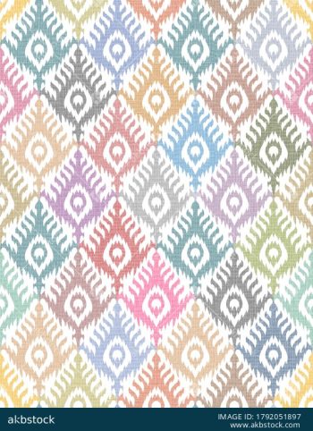 Contemporary Ikat Home Decor Seamless Pattern - Color 4